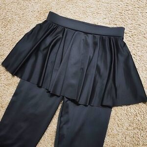 Women's Sports Black Skirt Leggings Large -Q